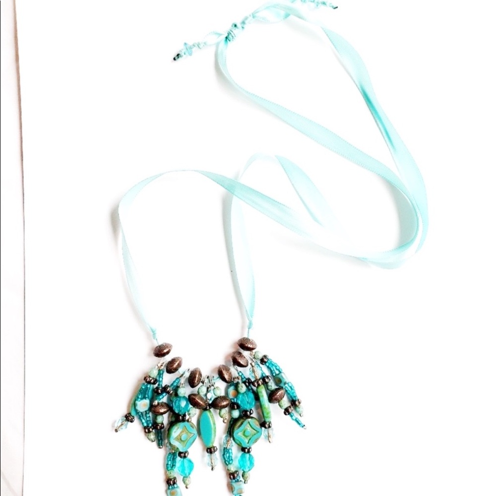 Blazing Teal Ensemble Necklace